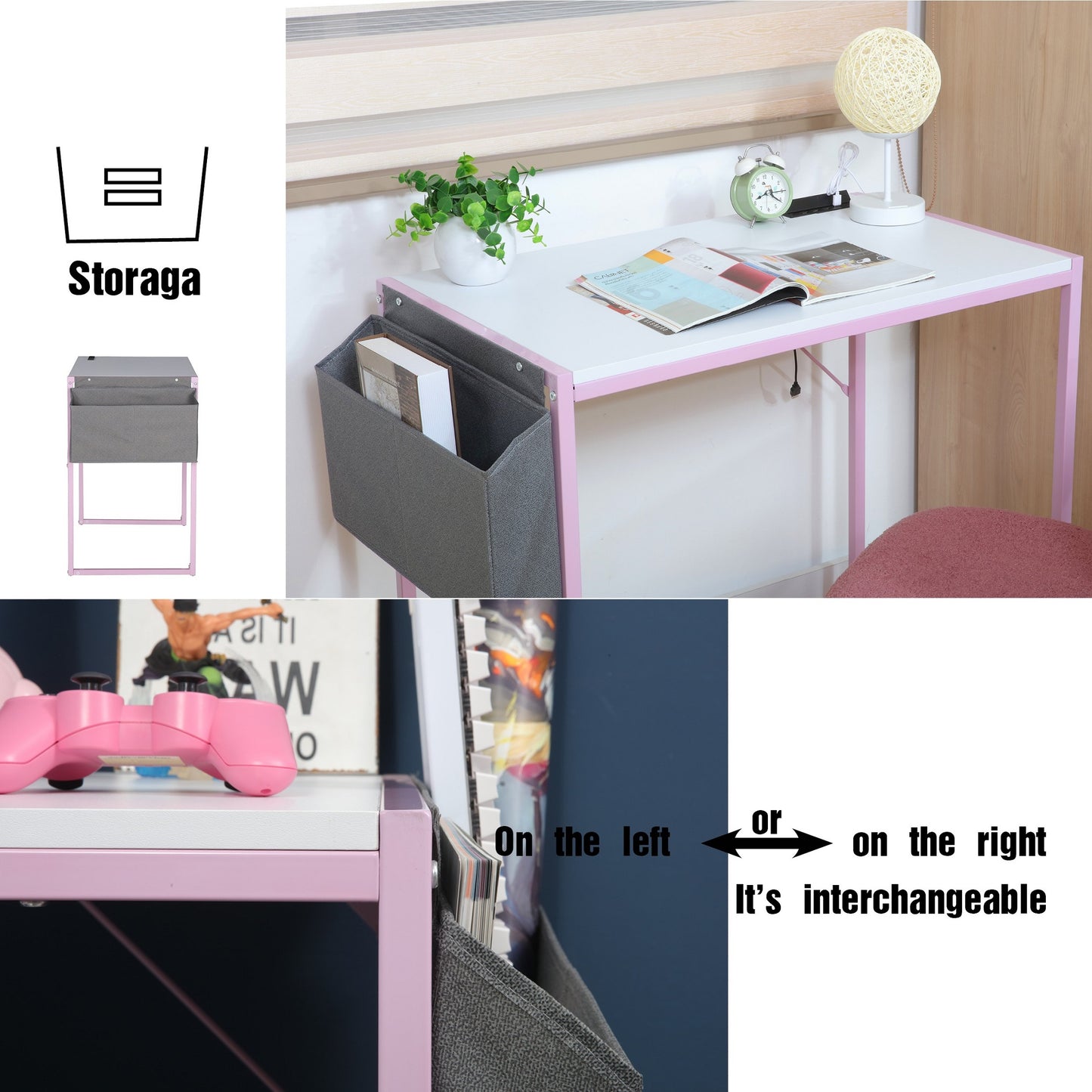 JJS Small Computer Desk Simple Style Writing Desk for Small Spaces Home Office