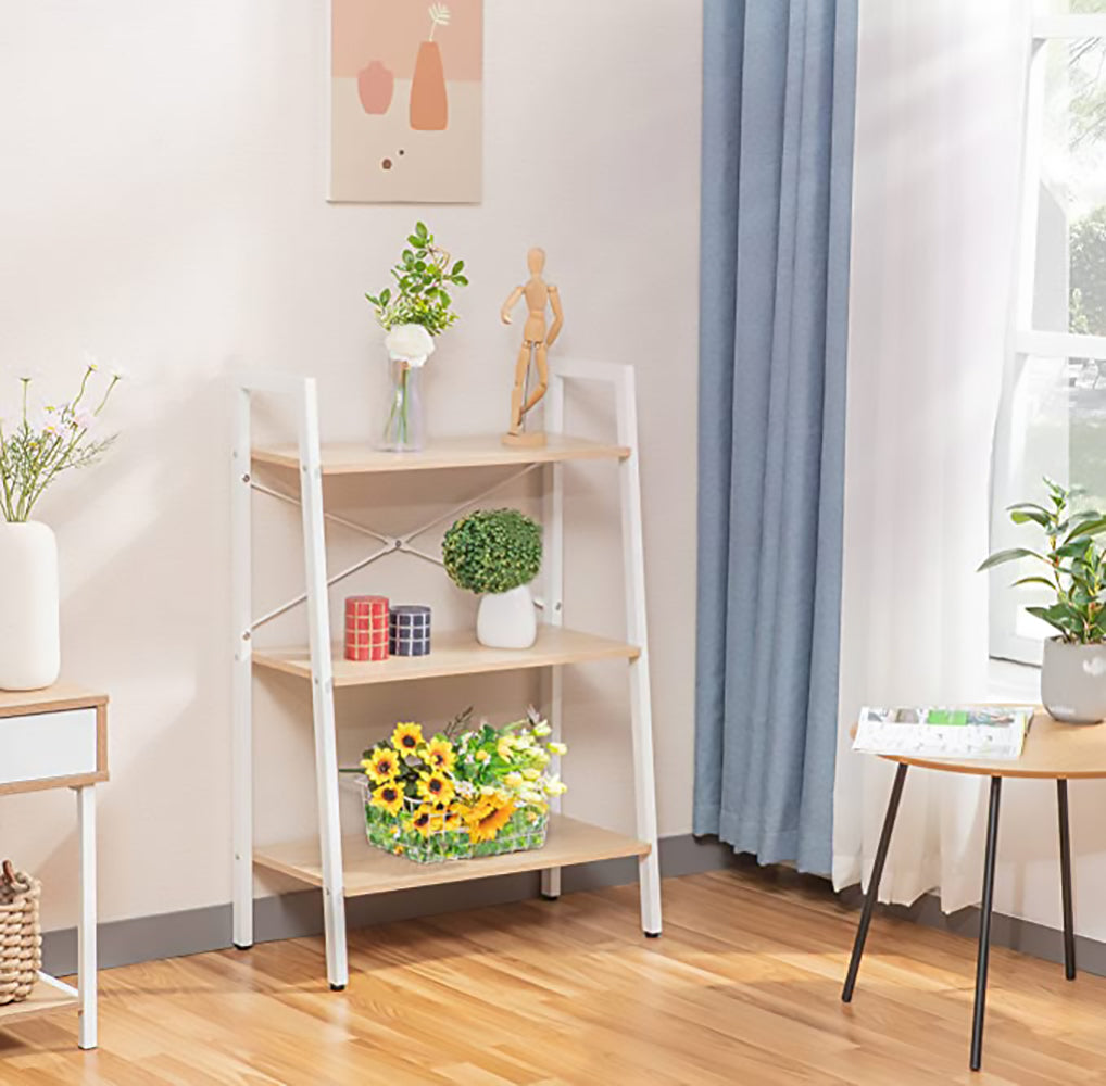 JJS Industrial 3-Tier Bookshelf