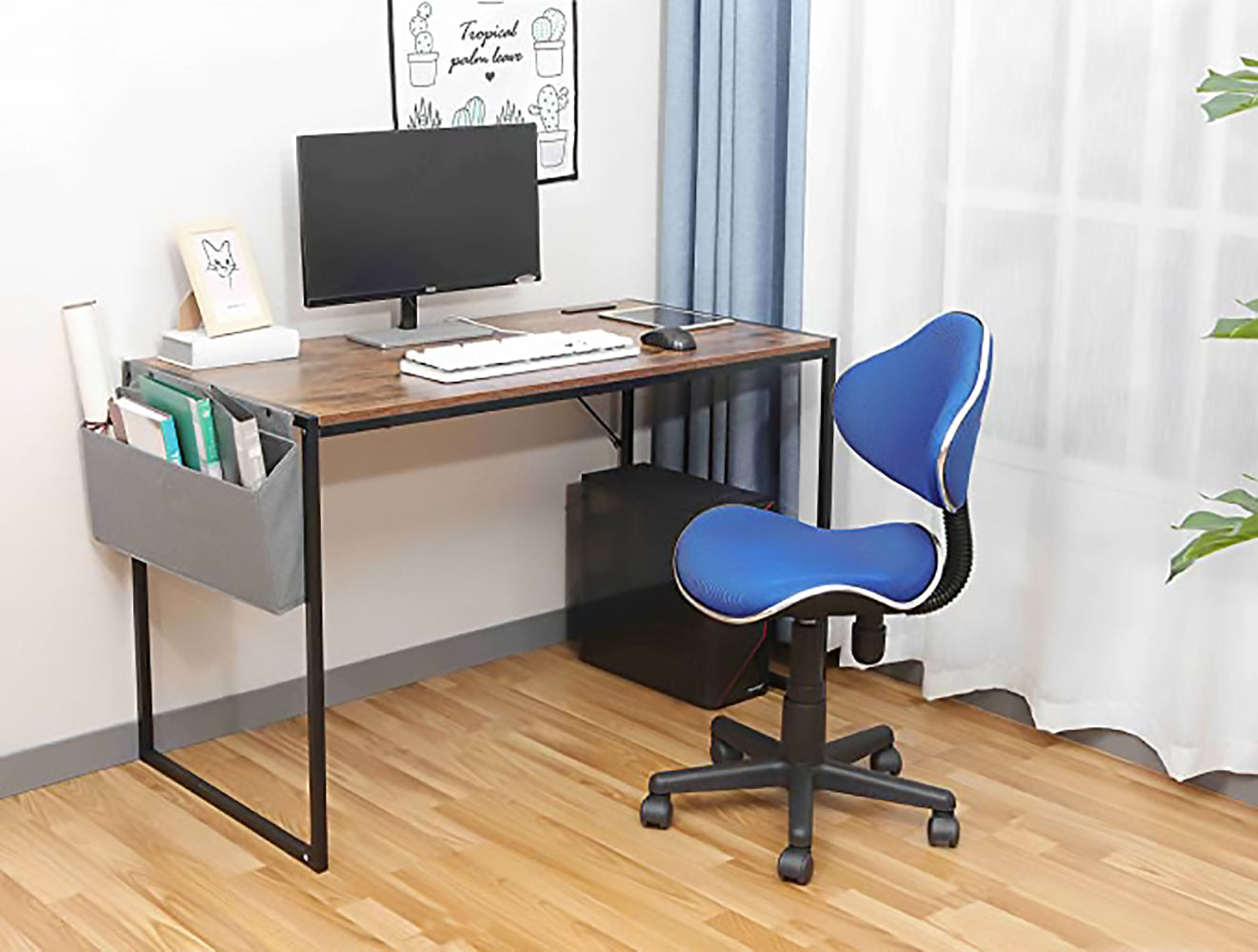 JJS Small Computer Desk Simple Style Writing Desk for Small Spaces Home Office