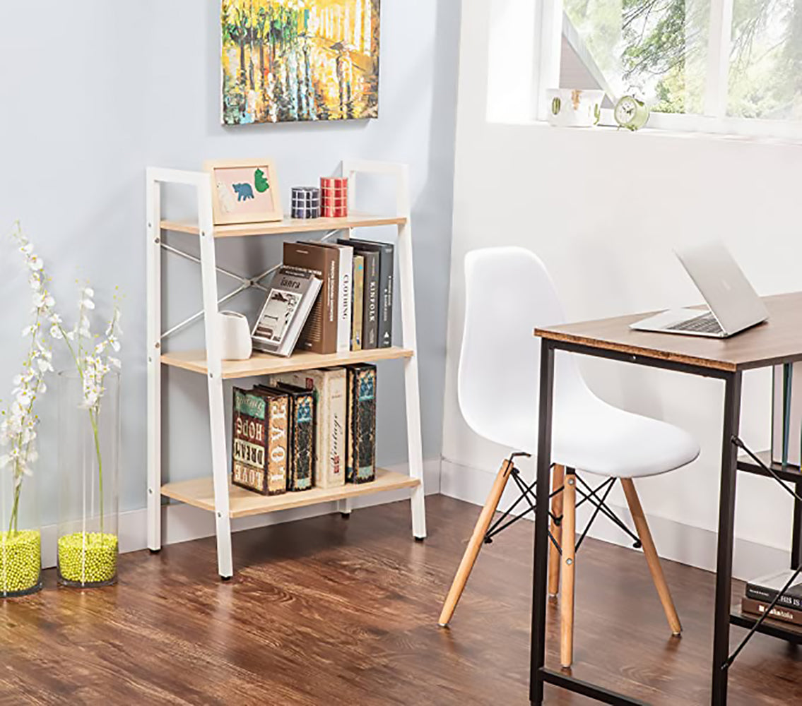 JJS Industrial 3-Tier Bookshelf
