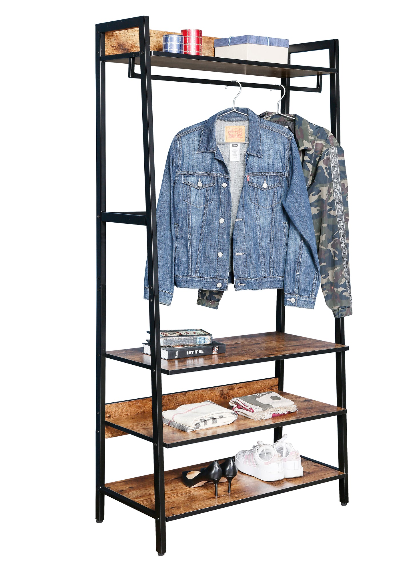 JJ's Entryway Coat Rack, Rustic Brown