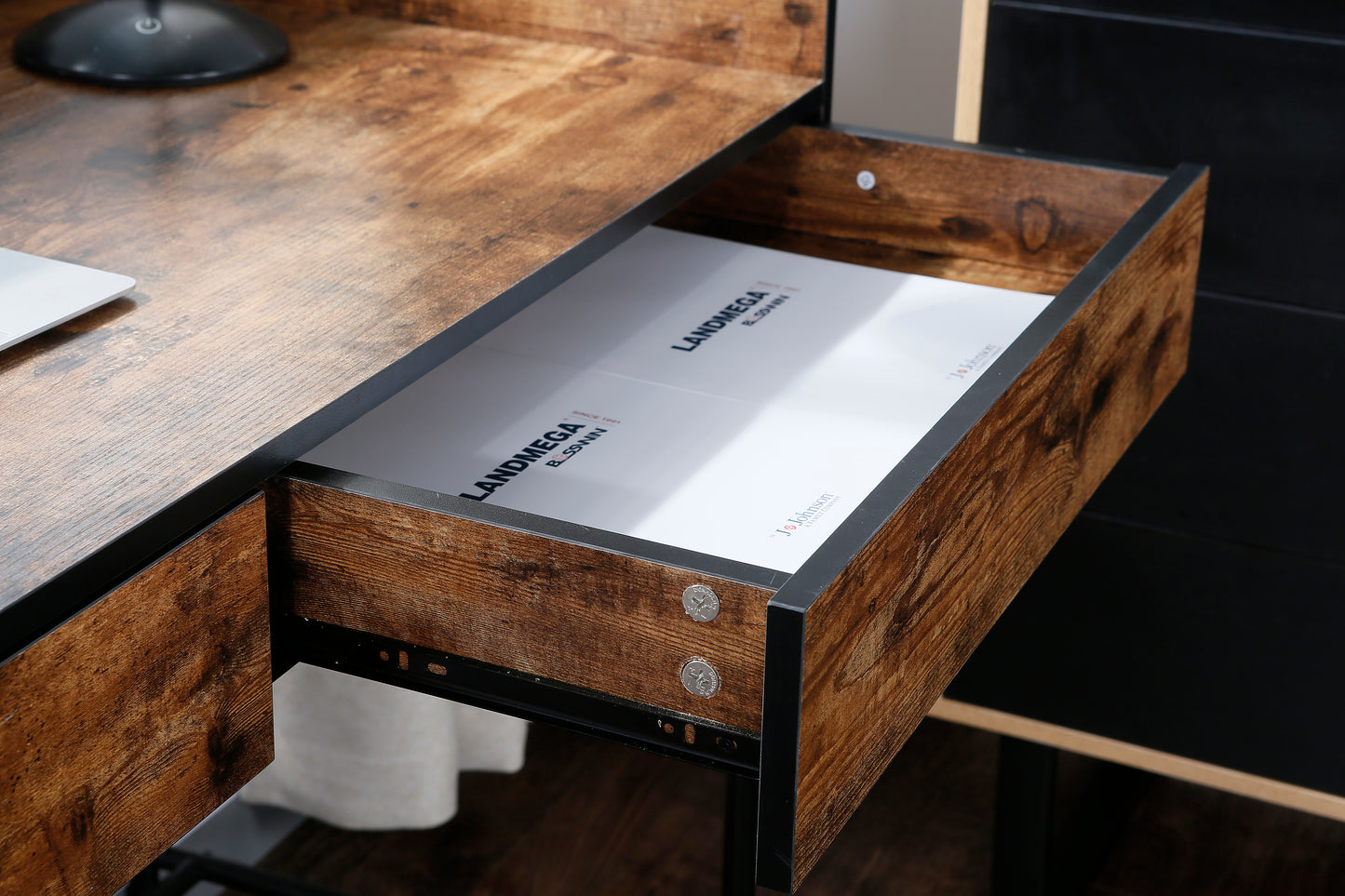 JJS 48" Home Office Computer Laptop Desk with Drawers