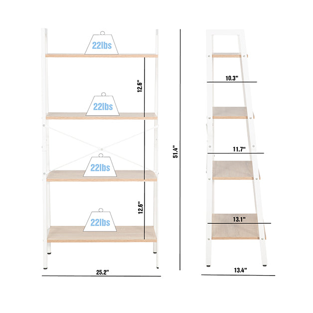JJS Industrial 3-Tier Bookshelf