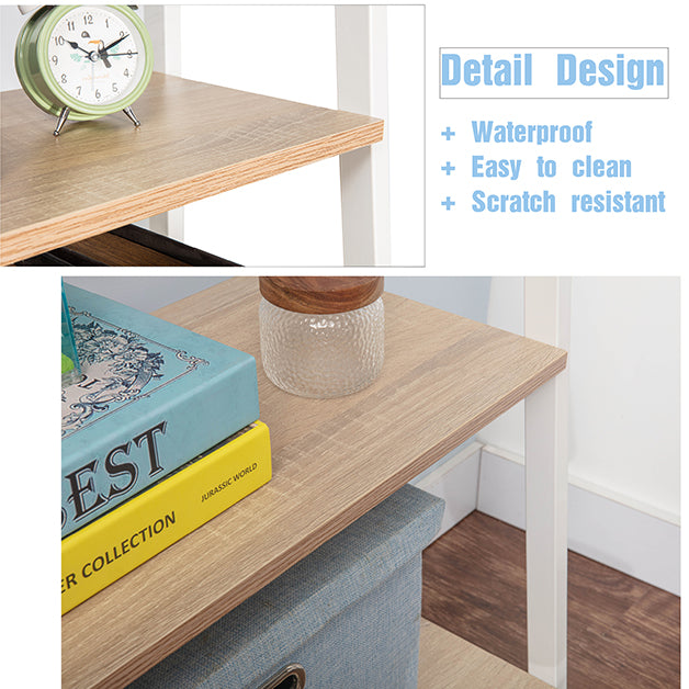 JJS Industrial 3-Tier Bookshelf