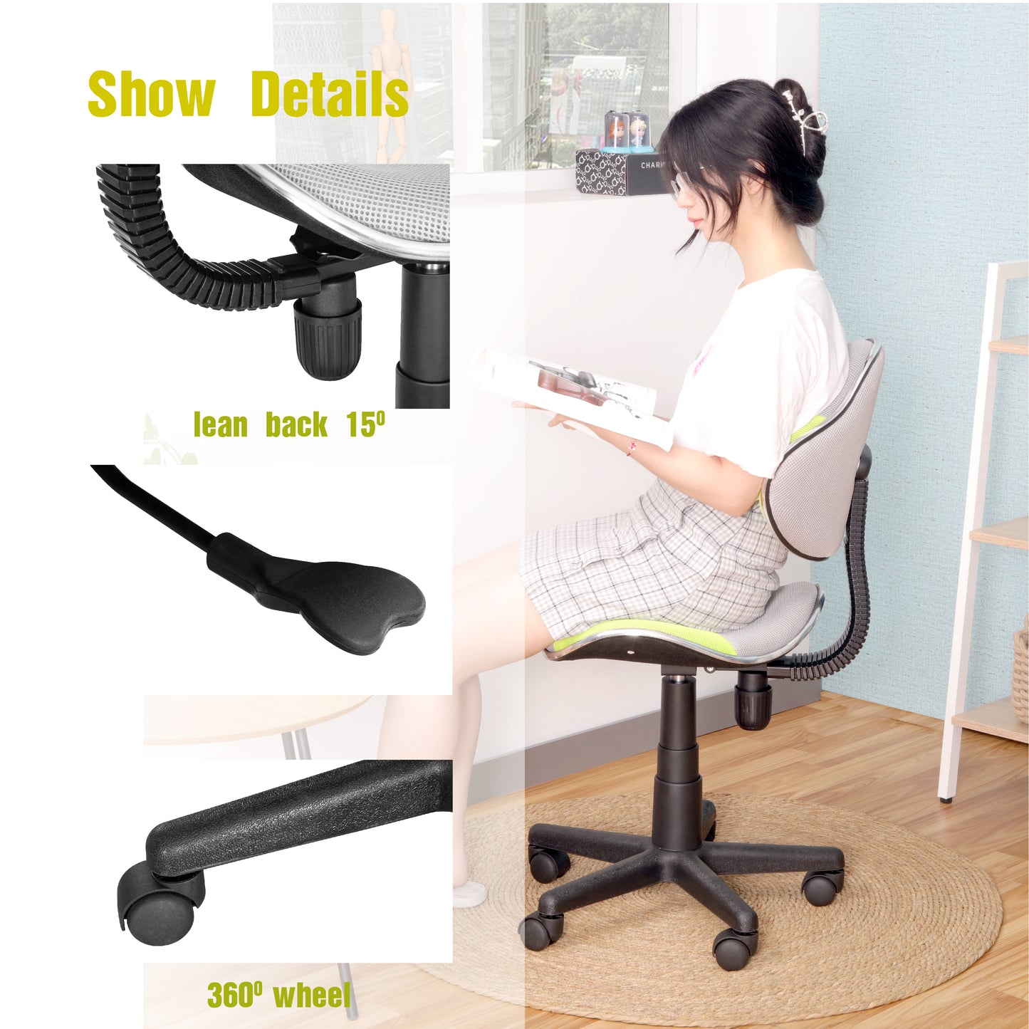 JJS Home Office Low Back Computer Executive Chair