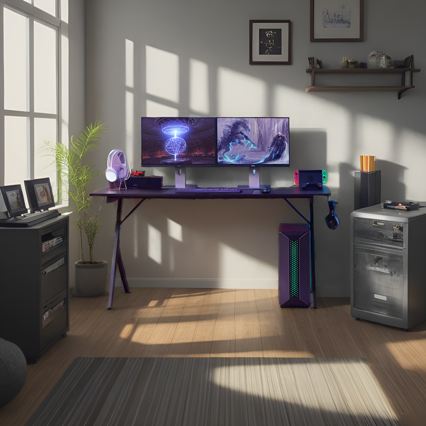 JJS Game Table 63"，Carbon Fiber Surface Computer Table
