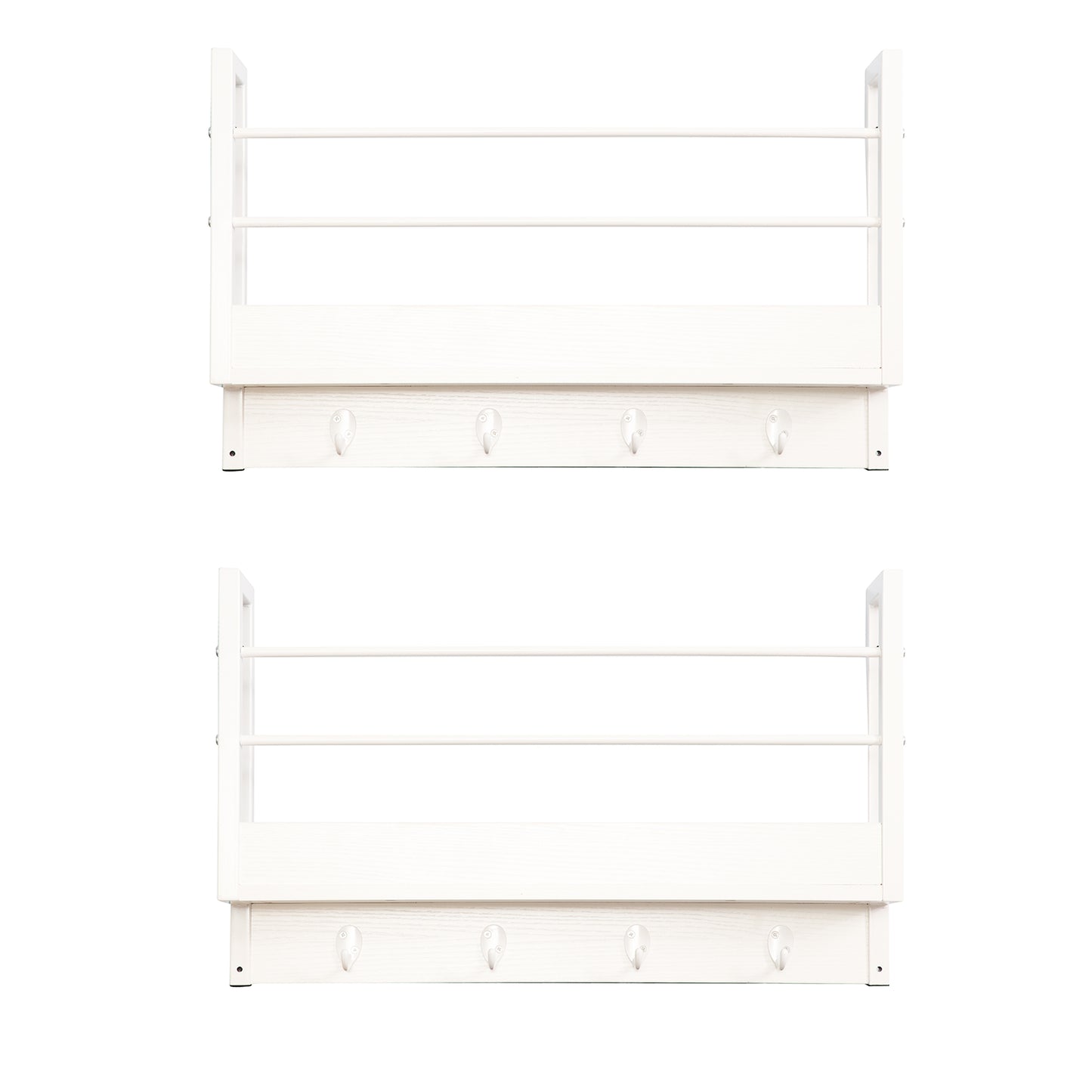 JJS Floating Book Shelf Coat Rack, Set of 1