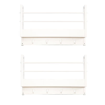 JJS Floating Book Shelf Coat Rack, Set of 1