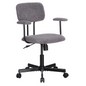 JJS Low Back Velvet Office Computer Chair with Armrest, Blue