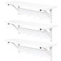 JJS Floating Shelf Coat Rack, White, Set of 1