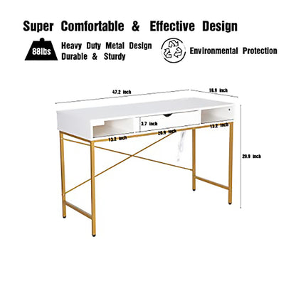 JJS 48' Writing Desk with Power Outlet