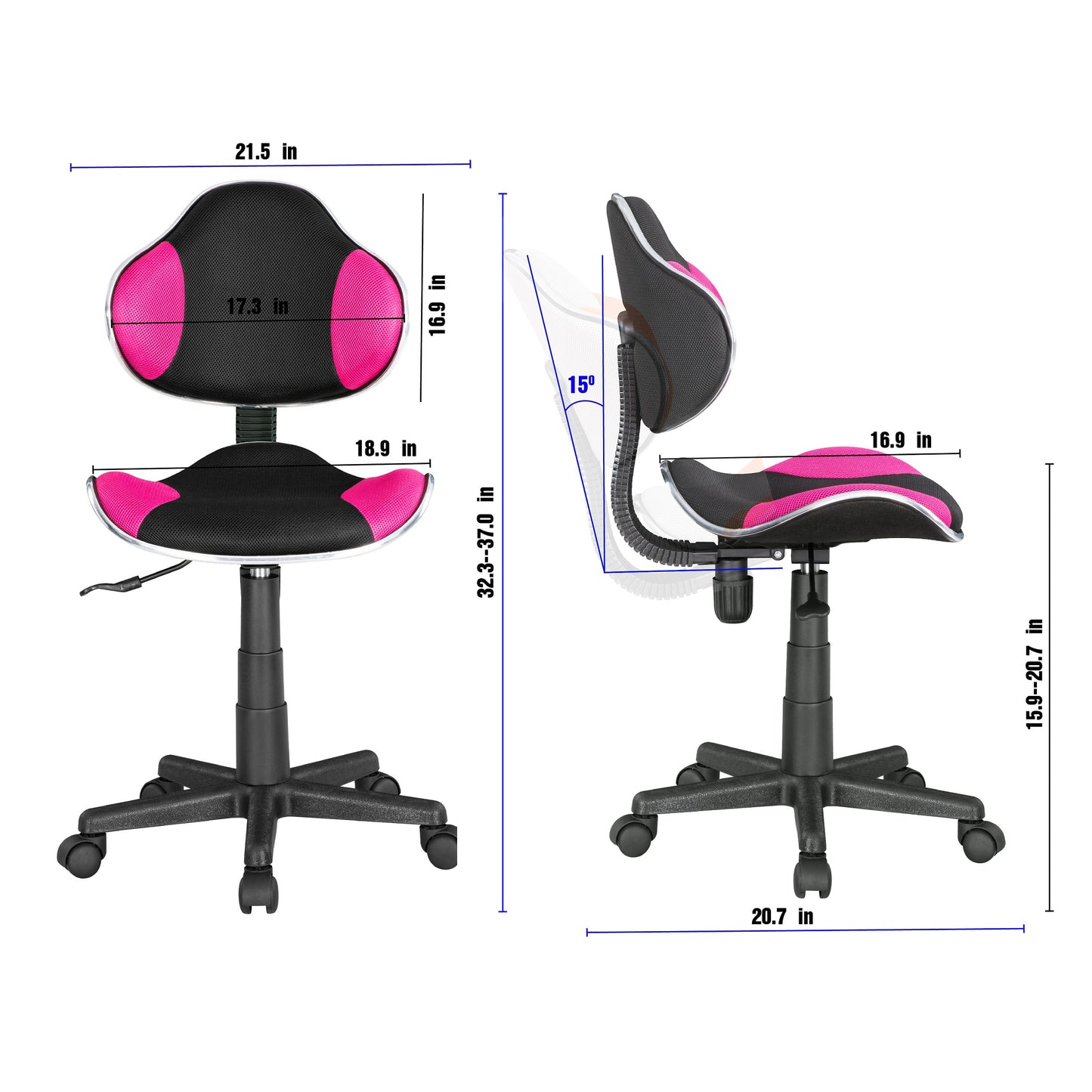JJS Home Office Low Back Computer Executive Chair