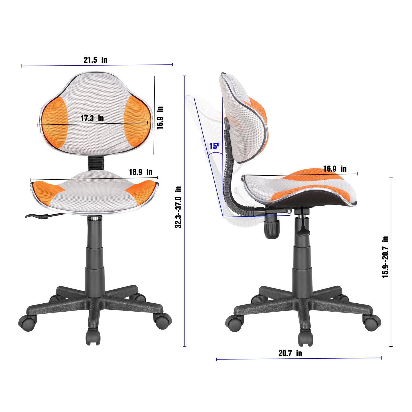 JJS Home Office Low Back Computer Executive Chair