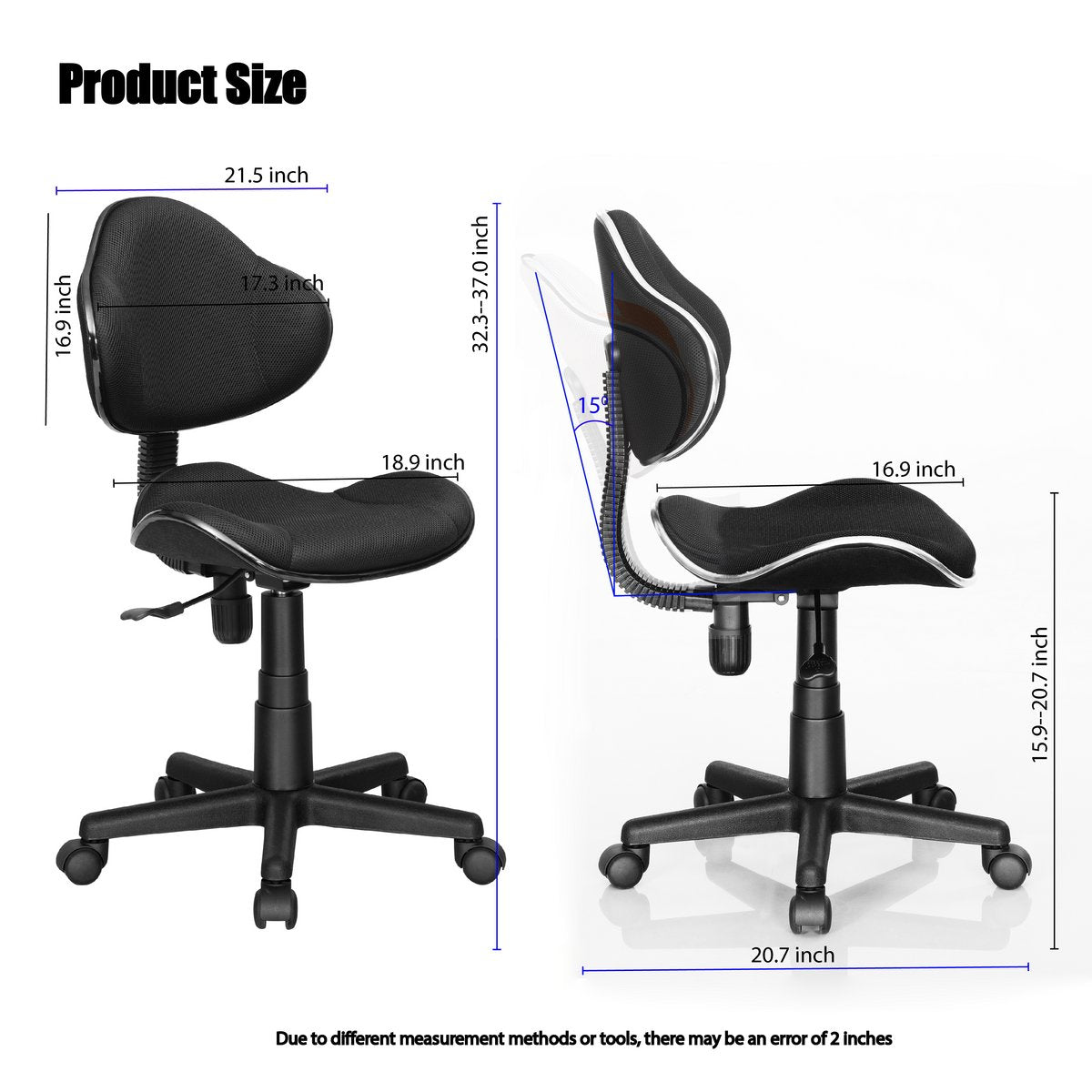 JJS Home Office Low Back Computer Executive Chair