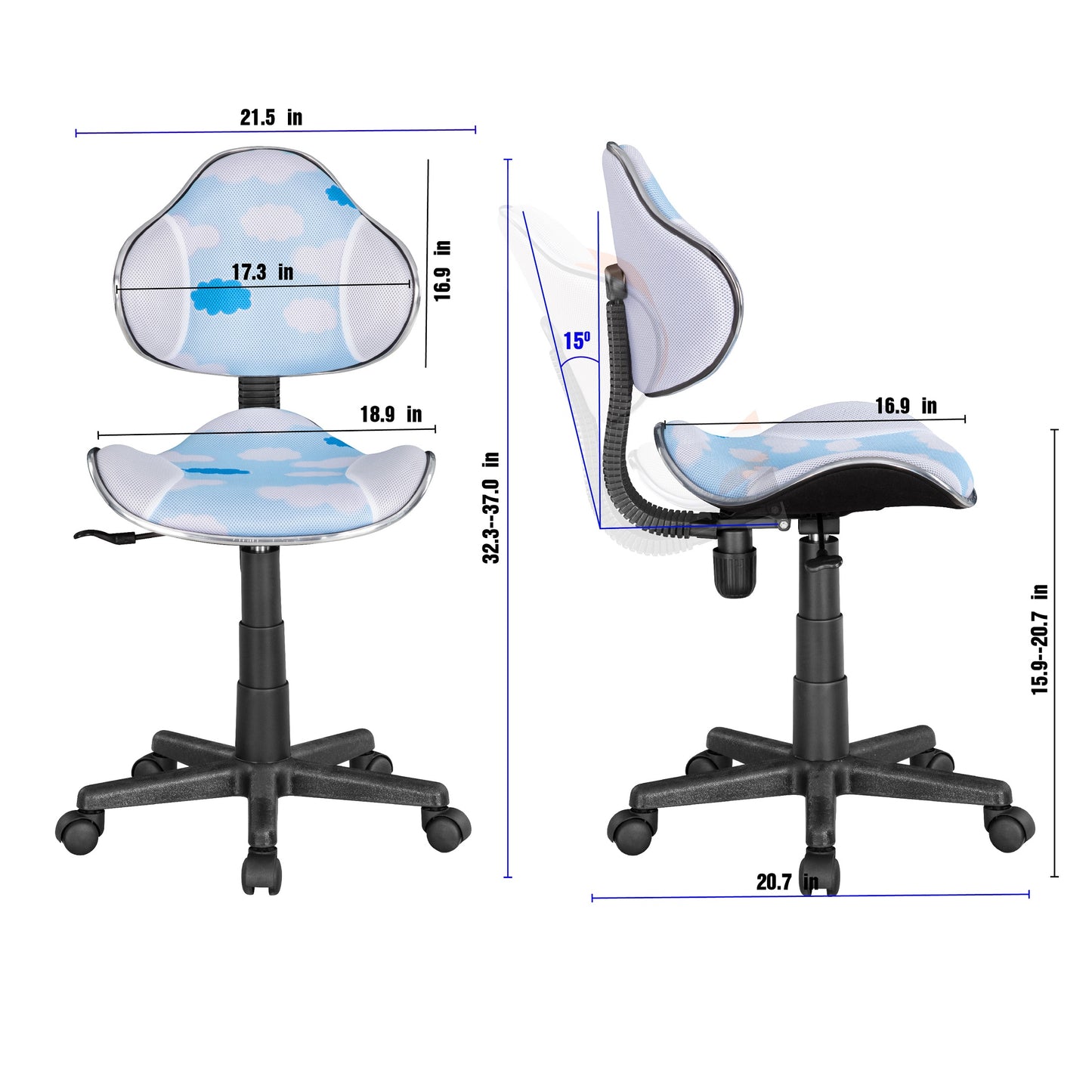 JJS Home Office Low Back Computer Executive Chair