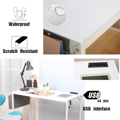 JJS Small Computer Desk Simple Style Writing Desk for Small Spaces Home Office