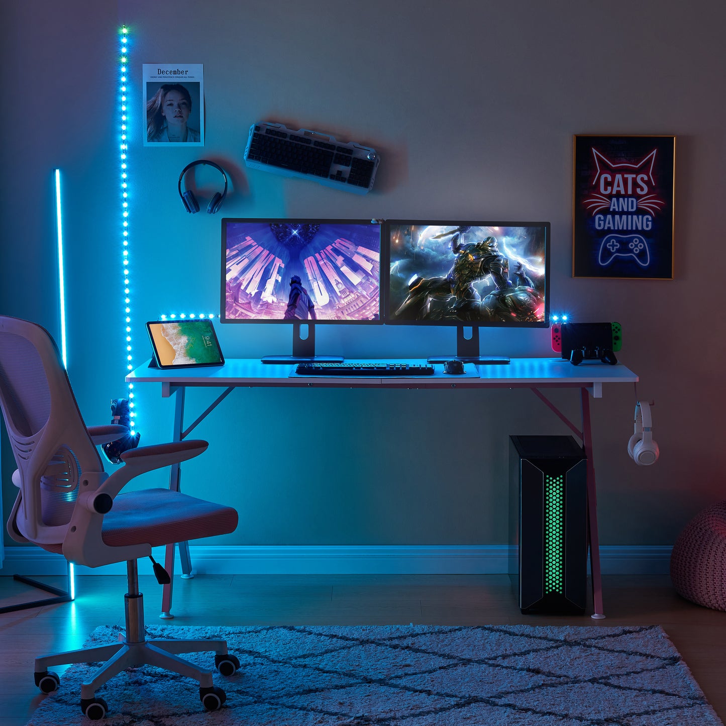 JJS Game Table 63"，Carbon Fiber Surface Computer Table