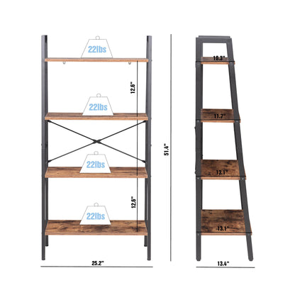 JJS Industrial 3-Tier Bookshelf