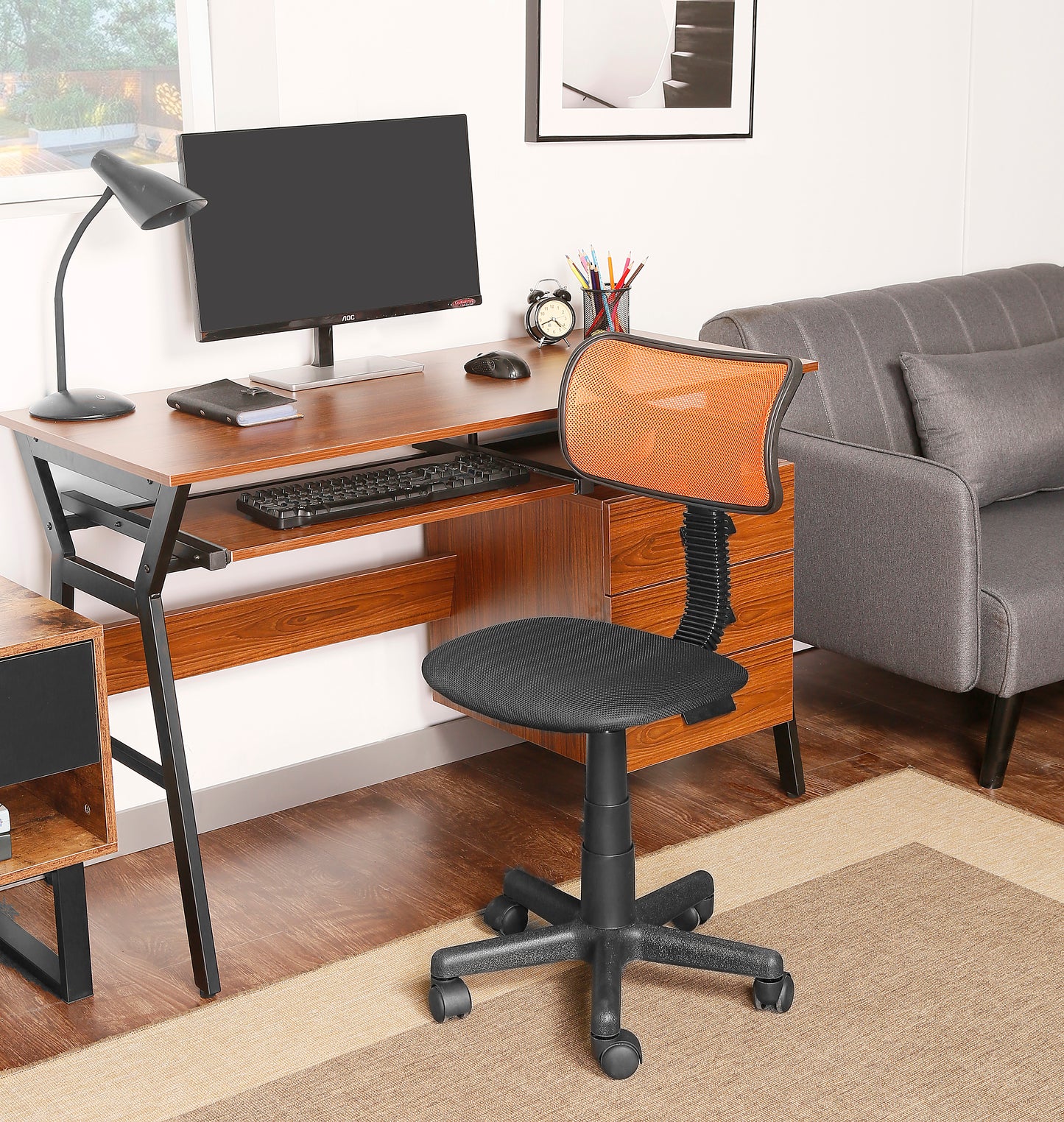 JJS Kids Mesh Rolling Desk Chair, Animal