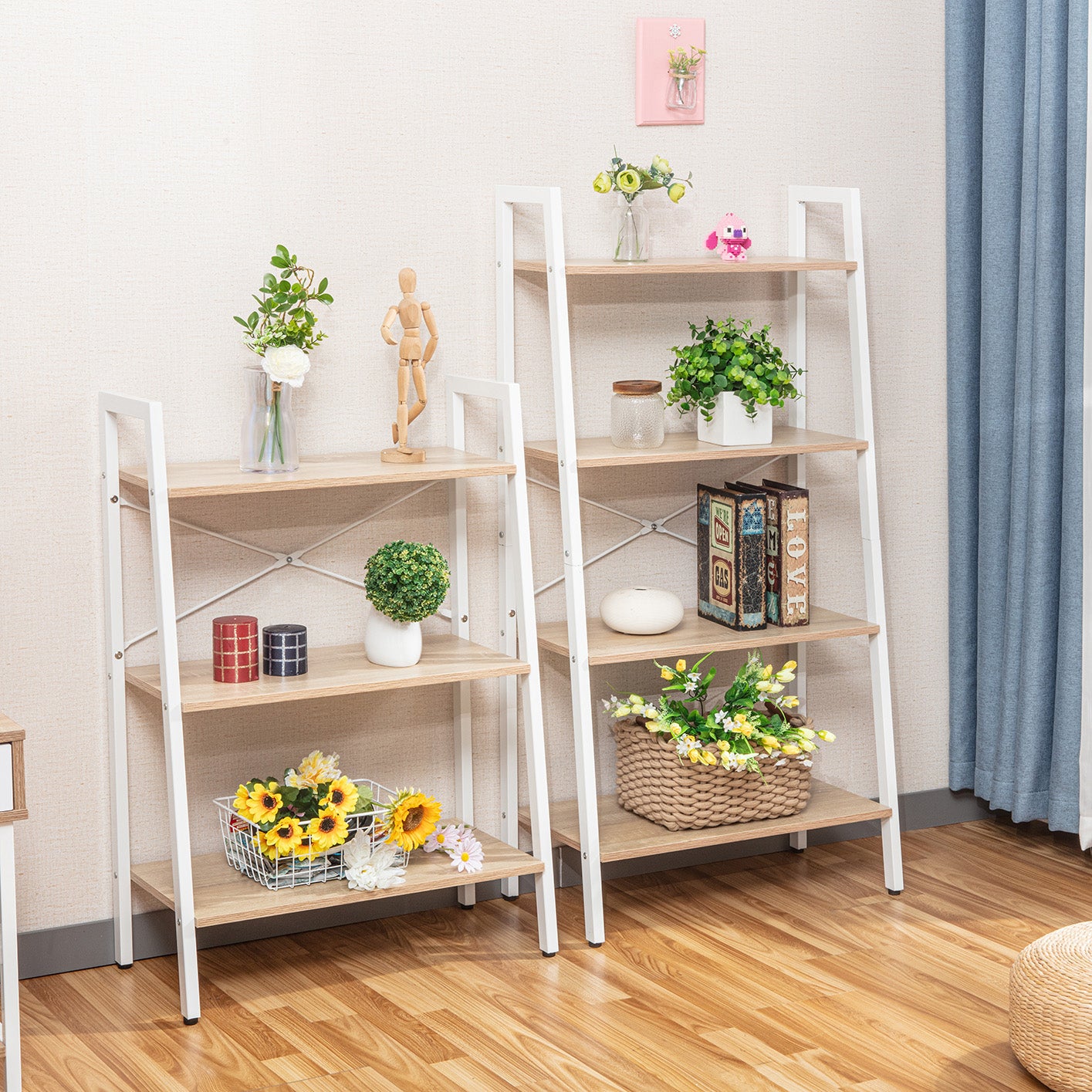 JJS Industrial 3-Tier Bookshelf